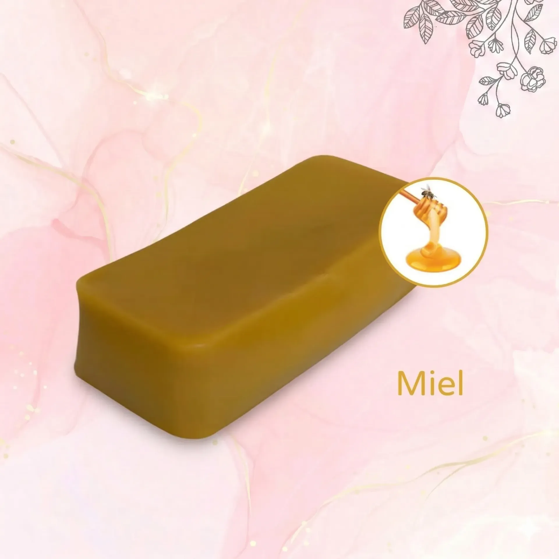 Cera española en barra 1 kg (Miel)