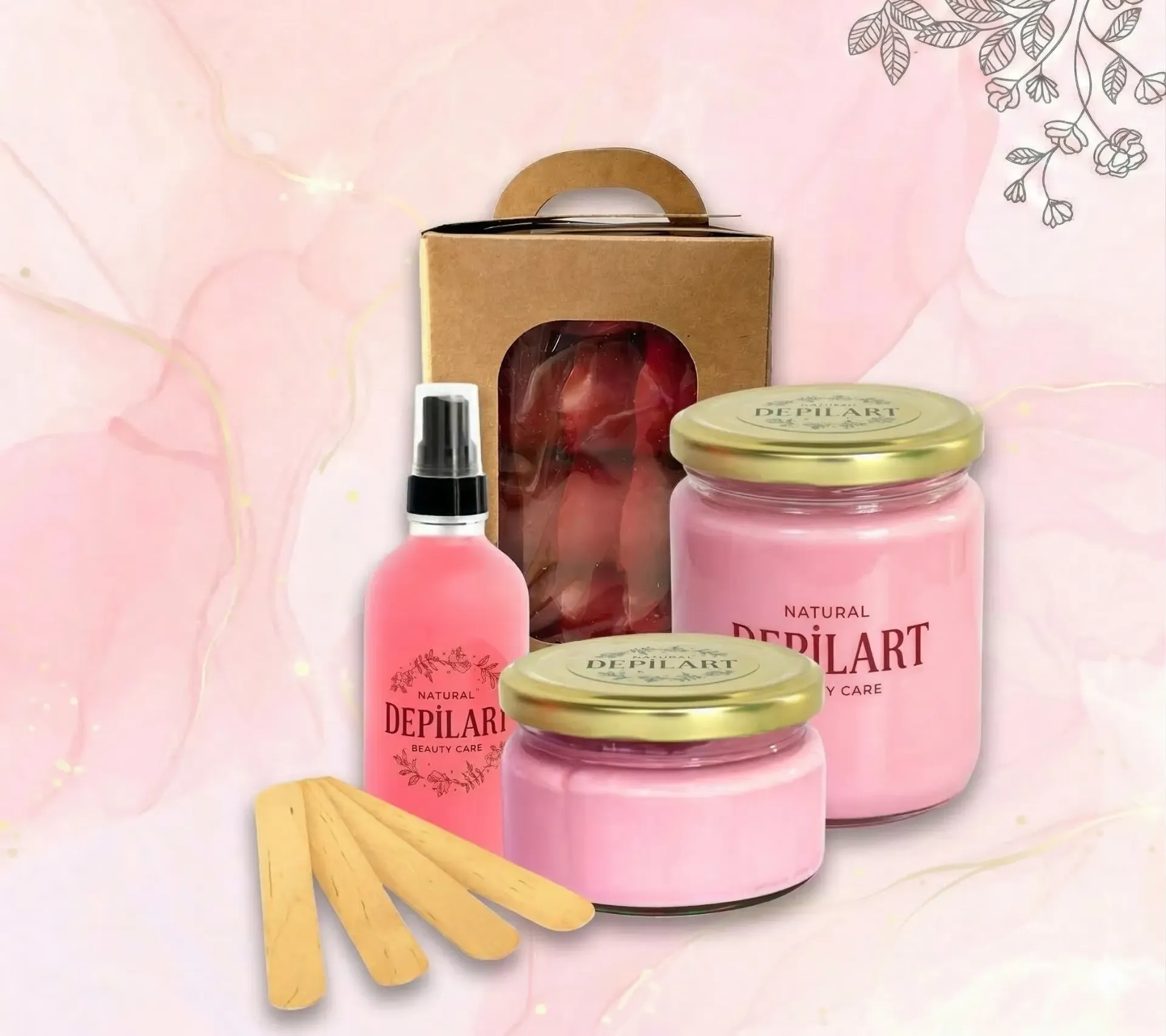 Kit facial rosa